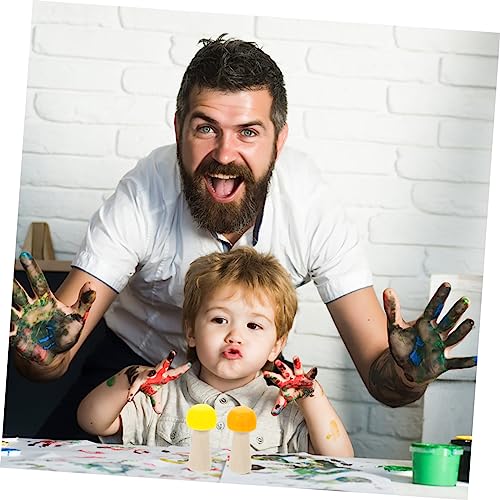 VILLCASE 10 Pcs Wood Mushroom Unfinished Wooden Toys Mini Figure playset Kids car Toys Kids Painting Wood kit Mini Wooden Mushrooms Fairy Toy Wooden VILLCASE