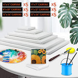 30 Pack Canvases for Painting with 4x4, 5x7, 8x10, 9x12, 11x14, 12x16, Painting Canvas for Oil & Acrylic Paint ESRICH