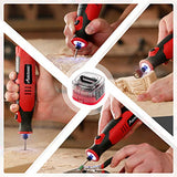 AVID POWER Cordless Rotary Tool 2.0 Ah 8V Rechargeable Rotary Tool, 4 Front LED Lights, 5 Speeds, 60 Pcs Rotary Tool Accessories with Bag for AVID POWER