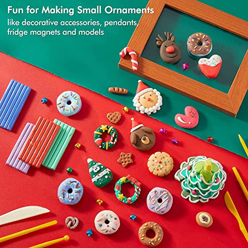 Polymer Clay, Shuttle Art 57 Colors Oven Bake Modeling Clay, Creative Clay Kit with 19 Clay Tools and 10 Kinds of Accessories, Non-Toxic, Non-Sticky, Shuttle Art