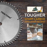 TWIN-TOWN 8-1/4-Inch Saw Blade, 60 Teeth,General Purpose for Soft Wood, Hard Wood, Chipboard & Plywood, 5/8-Inch DMK Arbor TWIN-TOWN