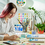 Arteza Water Brush Set of 6 - Fine, Medium & Broad Tips, Self-moistening, Portable, Perfect for Aquarelle & Watercolor Painting and Watercolors ARTEZA