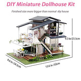 GuDoQi DIY Miniature Dollhouse Kit, Tiny House kit with Music, Miniature House Kit 1:24 Scale Monet Garden, Great Handmade Crafts Gift for Birthday GuDoQi
