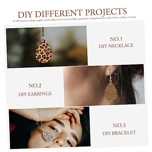 Anneome 1 Set Sublimation Wood Earrings Sublimation Blank Wooden Earring  Hooks Decorative Sublimation Earrings Dangle Earring Pendants Blanks Water