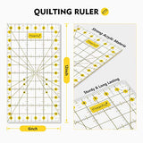 Magicfly Rotary Cutter Set, 45mm and 28mm Fabric Cutters Kit with Extra 10 Blades, A3 Double-Sided Self Healing Cutting Mat, 12x6 Inch Quilting Ruler Magicfly