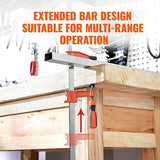 VEVOR Bar Clamps for Woodworking, 2-Pack 36" Clamp/Spreader, Quick-Change F Clamp with 600 lbs Load Limit, 2.5" Throat Depth, Cast Iron and Carbon VEVOR