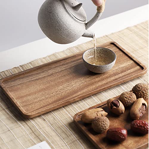 13.8 Inch Solid Wood Serving Platters and Trays of Natural Acacia Wood Log Charcuterie Boards,Cheese Board Linwnil