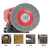 OSFTBVT 8in Bench Wire Wheel Brush for Bench Grinder Coarse Crimped Steel Wire 0.012" with 1/2" 5/8" 3/4" 7/8" 1"(5sets) Spacer Arbors - 2pack OSFTBVT
