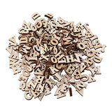 MAGICLULU Wooden Alphabet Letters 100PCS Small Wooden Alphabet Letters 0.6/15mm Unfinished Wood Letters Mini Blank Wood Symbols Wood Pieces for MAGICLULU