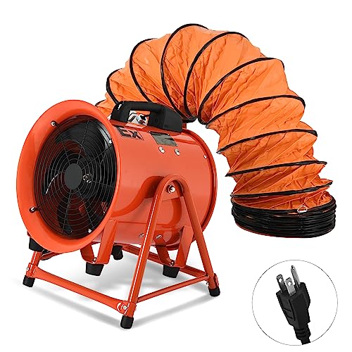 YITAHOME Explosion Proof Exhaust Fan 12 Inch, Utility Blower Extractor Fan with Detachable A-frame Angle Adjustable, Portable Ventilation Fan with - WoodArtSupply