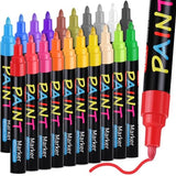 IVSUN Paint Pens Paint Markers, 20 Colors Oil-Based Waterproof Paint Marker Pen Set, Never Fade Quick Dry and Permanent, Works on Rocks Painting, IVSUN