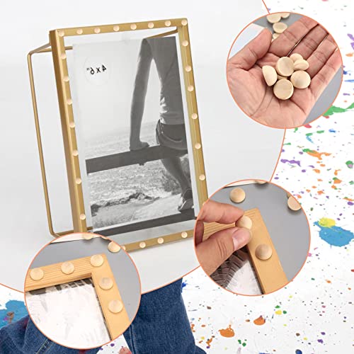 200 Pcs Half Wooden Beads, Unfinished Natural Split Wood Balls, 12mm/15mm/20mm Small Half Round Decorative Wooden Craft Beads Balls for Paint DIY Bnnrjia