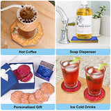 LET'S RESIN 18 Pcs Coaster Resin Molds Silicone, Coaster Molds with Round Square Octagon Shape Holder Molds for Epoxy Resin, DIY Art Craft Cup Mats LET'S RESIN