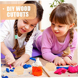 TEHAUX 4pcs Hexagonal Pine Chips Unfinished Coasters Nativity Craft Blank Coasters for Crafts Unfinished Hexagon Wood Shapes Board 1/8 Inch Thick TEHAUX