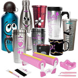 OMPERIO Cup Cradle for Crafting Tumbler, Cup Cradle for Tumblers with Felt Edge Squeegee to Apply Vinyl Decals with Measurements for Mugs (Pink) OMPERIO