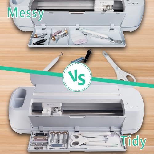 TVIOX Tool Storage Insert Compatible with Cricut Maker 3 & Maker, Drawer Weeding Tools Kit Tray, Blades Housing Quickswap Tip Accessories Organizer, TVIOX