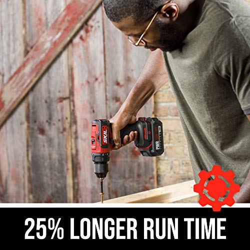 SKIL PWRCore 20 Brushless 20V 6-Tool Combo Kit, Included 2.0Ah Lithium Battery, 4.0Ah Lithium Battery and PWRJump Charger - CB7443-21 Skil