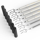 DOOHALO Metallic Grey Black Pens for Cricut Maker 3/Maker/Explore 3/Air 2/Air 1.0/0.8/2.0/2.5 Variety Point Tips Gel Glitter Markers for drawing DOOHALO