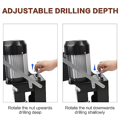 Hinge Drilling Machine, 110V Hinge Boring Machine, Portable Hand-Held Drilling Equipment, Woodworking Hole Drilling Puncher Equipment, Drill Model: - WoodArtSupply