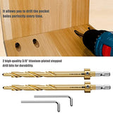 HOWOD Pocket Hole Jig Kit, Professional and Upgraded All-Metal Pocket Screw Jig. HOWOD