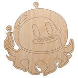 Alien Space Octopus Unfinished Wood Shape Piece Cutout for DIY Craft Projects - 1/4 Inch Thick - 6.25 Inch Size Sniggle Sloth