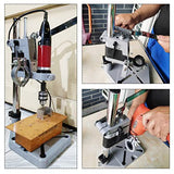 ATPEAM Drill Press Adapter for Hand Drill | Double Hole Universal Bench Clamp Portable Drill Press Stand Workbench Repair Tool Dremel Drill Press for ATPEAM