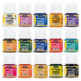 Pebeo Porcelaine 150 China Paint Set Each Package Discovery 15 Various 45 ml Paint Bottle 1.5 fl oz 2 Pieces Pebeo Taklon Synthetic Bristle Brush ZMR