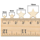 500 Pieces Wooden Stars Mixed Size Wood Stars Cutout Shape with 4 Sizes Mixed for Christmas Flag Winter Party Decoration Art Craft Sewing Model WILLBOND