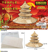 Puzzled 3D Puzzle Temple of Heaven Wood Craft Construction Model Kit, Educational DIY Wooden Toy Assemble Model Unfinished Crafting Hobby Puzzle to Puzzled