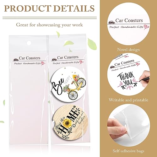  ZYNERY 150PCS Car Coaster Packaging for Selling, 6.8x2.9In Car  Coaster Packaging with Small Packaging Bags, Sublimation Car Coasters  Display Cards for Small Business, Holds 2 Sublimation Coasters : Home &  Kitchen