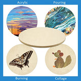 Falling in Art Unfinished Round Birch Wood Panels Kit for Painting, Wooden Canvas 2 Pack of 20 Studio 3/4" Deep, Cradle Boards for Pouring, Art, Falling in Art