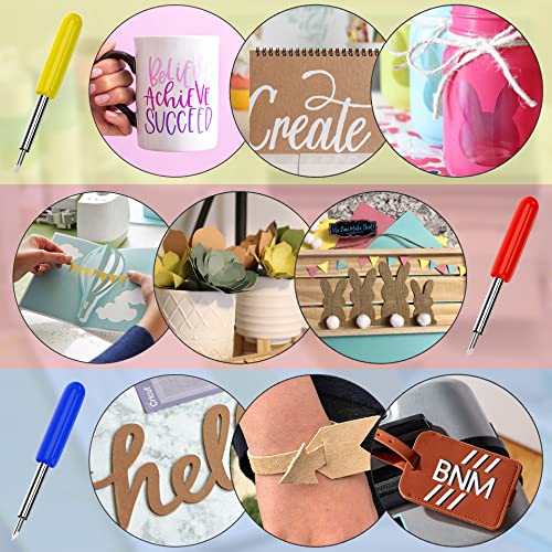 50PCS Replacement Blades Compatible with Cricut Explore Air 2/Air 3/Maker/Maker 3/Expression, 10PCS Fine Point Blades, 10PCS Deep Point Blade and Aleybloodes