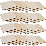 SKPPC 40Pcs Unfinished Laser Engraving Carving Blank Wood Pieces for Painting, Coasters, DIY Arts Craft Project, Staining and Decorations SKPPC