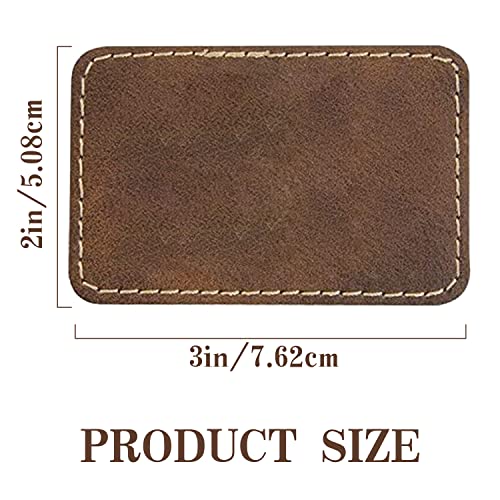 Leatherette/Leather Patches Iron-on Heat Press Blank Faux Leather Sheets with Adhesive for Laser Engraving/Hats/UV Printing/Cap/Beanie(Dark Brown/30