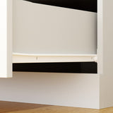 ECACAD Large Wardrobe Armoire with Multi-Tier Shelves, 5 Drawers, Hanging Rod & 4 Louver Doors, Wooden Closet Storage Cabinet for Bedroom, White ECACAD