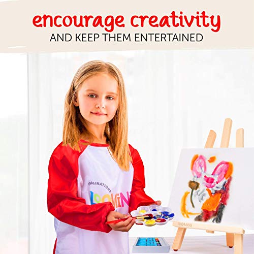 Koseibal Acrylic Paint Set for Kids, Art Painting Supplies Kit with 12  Paints, 5 Canvas Panels, 8 Brushes, Table Easel, Etc, Premium Paint Set for