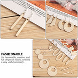 EXCEART 180 Pcs DIY Earrings Unfinished Wooden Earrings Lip Gloss Kits Blank Wood Charms DIY Wooden Earrings Charms Natural Wood Pendants Jewelry EXCEART