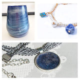 SEISSO Mica Powder - 3.5oz/100g Darker Blue Natural Epoxy Resin Dye Color Pigment Powder for Soap Making, Slime, Nail, Paint, Bath Bomb Colorant etc. SEISSO