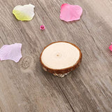 Ciieeo 5pcs Round Wooden Slices Unfinished Wood Discs for DIY Crafts Tree bark Wood Slices DIY Wood Mini Wooden Clips Wood Slices for Crafts with Ciieeo