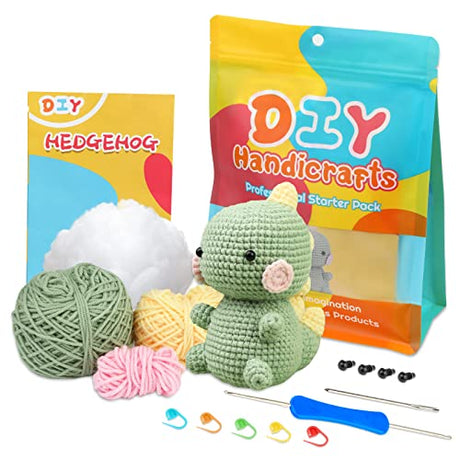 ZMAAGG Beginners Crochet Kit, Crochet Animal Kit, Knitting Kit with Yarn, Polyester Fiber, Crochet Hooks, Step-by-Step Instructions Video, Crochet ZMAAGG