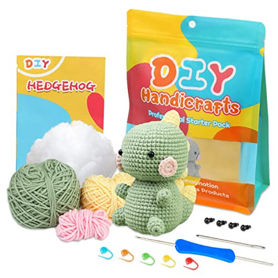 ZMAAGG Beginners Crochet Kit, Crochet Animal Kit, Knitting Kit with Yarn, Polyester Fiber, Crochet Hooks, Step-by-Step Instructions Video, Crochet