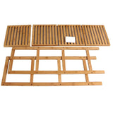 SONGMICS 4-Tier Bamboo Bathroom Shelf, Narrow Shelving Unit, Multifunctional Storage Rack, Corner Rack, for Kitchen, Living Room, Bedroom, Entryway, SONGMICS