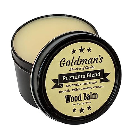 Goldman's Wood Balm - Cutting Board Finish - Paste Wax - Wood Wax - Paste Wax for Wood - Wood Sealer - All Natural - Non Toxic - Food Grade - Wood WoodArtSupply