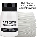 Acrylic Paint 500 ml Tub - Acrylic Paints with High Pigment and Long-Lasting Brilliant and Vibrant Colors Professional & Amateur Painting Jar Art ARTISTIK