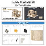 ROKR Marble Run 3D Wooden Puzzles Model Building Kits for Adults - Educational Project Brain Teaser, DIY Crafts for Adults & Kids (Ladder) ROKR