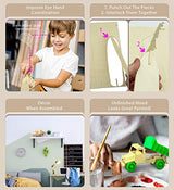 Puzzled 3D Puzzle Motorcycle Wood Craft Construction Model Kit, Fun & Educational DIY Wooden Toy Assemble Model Unfinished Crafting Hobby Puzzle to Puzzled