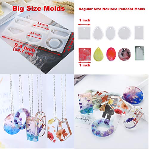 EuTengHao 229pcs DIY Jewelry Casting Molds Tools Set More Than 120 Designs Contains 8 Silicone Jewelry Resin Molds with 70 Designs,1 Earring Molds