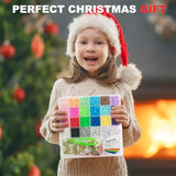 Redtwo 6200 Pcs Clay Beads Bracelet Making Kit, Flat Round Polymer Heishi Friendship Bracelet Jewelry Kit with Charms and Elastic Strings for Girls Redtwo