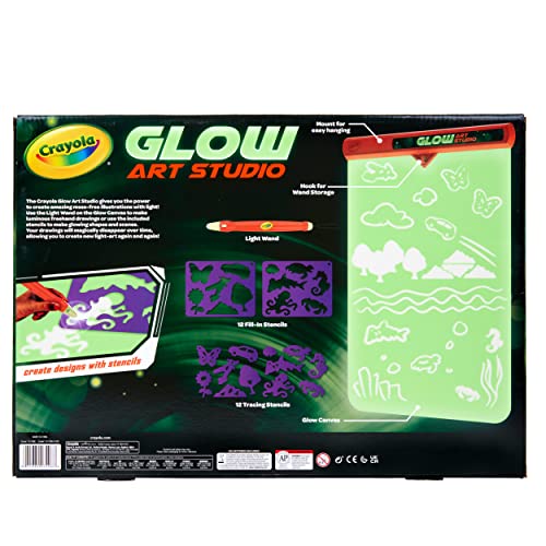 Crayola Glow Art Studio, Glow in the Dark Toys, Kids Gifts for Girls and Boys, Ages 6, 7, 8, 9 - WoodArtSupply