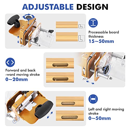 YUCHENGTECH Mortising Jig 2 in 1 Invisible Fastener Slotting Bracket Woodworking Router Base Punch Locator Multifunctional Woodworking Slotting Tool YUCHENGTECH